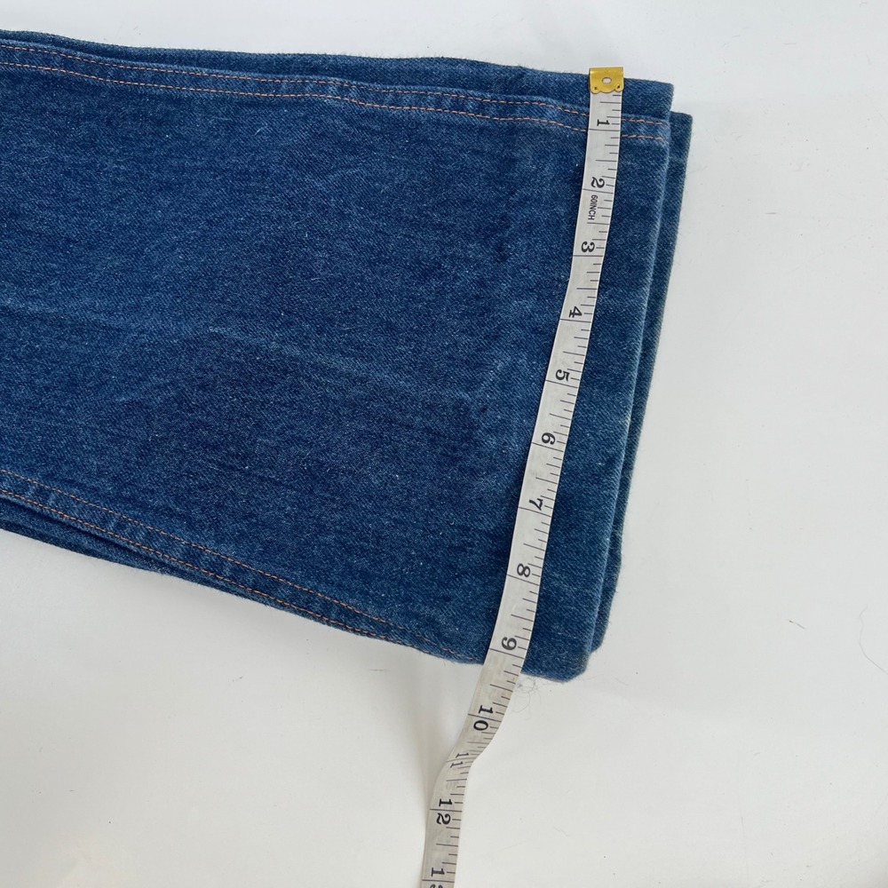 Vintage Big Yank High Waisted Flare Leg Jeans Dark Wash Denim 26x29.5in Western - Picture 10 of 12